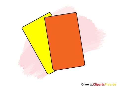 gelbe und rote karten fusball clipart bild illustration grafik