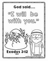 Moses Bible Printables Burning Bush God Preschool Baby Commandments Coloring School Sunday Christian Lessons Plagues Pages Kids Children Calls Crafts sketch template