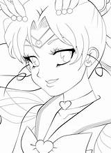 Moon Sailor Chibi Lineart Deviantart Coloring Pages Drawing Outline Drawings Jade Iris Manga sketch template