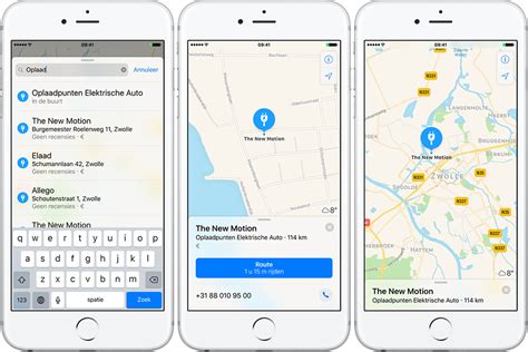 apple kaarten toont oplaadpunten voor elektrische autos navigatie nieuws