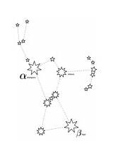 Coloring Constellations Constellation Pages Orion sketch template
