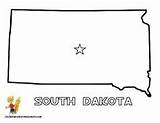 Dakota South Outline Clipart Coloring Clipground State sketch template