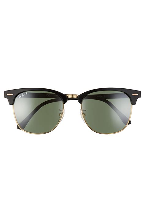 ray ban clubmaster 55mm polarized sunglasses in black for men lyst
