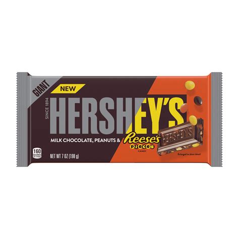 hersheys milk chocolate  reeses pieces candy bar  oz