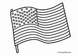Flag Coloring Pages American Usa Printable 4th July Kids Visit Colors sketch template
