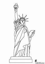 Liberty Statue Coloring Book Library Clipart Usa sketch template