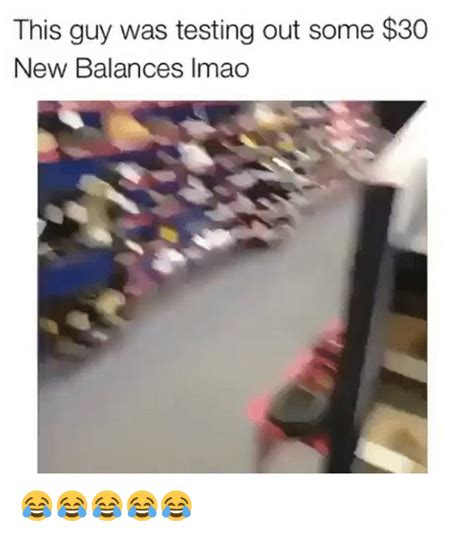 this guy was testing out some 30 new balances imao 😂😂😂😂😂 girl meme on sizzle