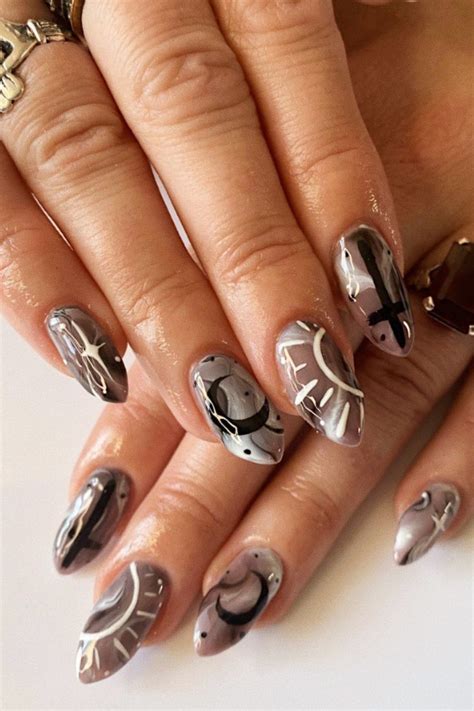 Black Acrylic Nails The Fall Season Nails Color 2021