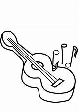 Guitar Clipart Clip Cartoon Coloring Instruments Drawing Musical Line Guitars Acoustic Colouring Cliparts Country Bg Transparent Band Easy Ukulele Musician sketch template