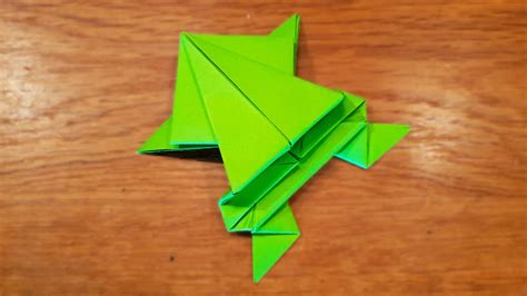 paper jumping frog fun easy origami youtube