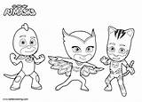 Pj Coloring Masks Catboy Pages Characters Printable Kids Color Print sketch template