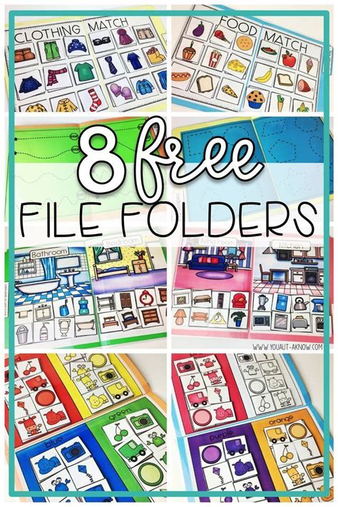 printable file folder activities  special education printable