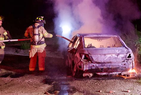 fire destroys car  reported  stolen south central illinois