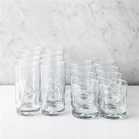 Crisa Impressions Drinking Glass Set Of 16 Kitchen Stuff Plus