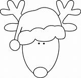 Reindeer Outline Mycutegraphics sketch template