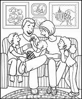 Coloring Family Pages Room Living Talk Coloringpagesfortoddlers Kids Sheets Printable sketch template