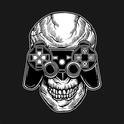 skull gamer game  shirt teepublic