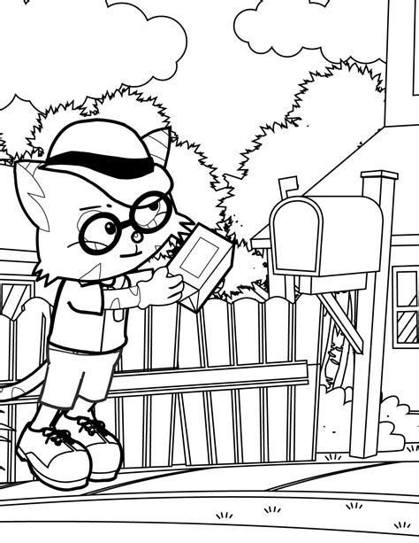 mail carrier coloring page  getdrawings
