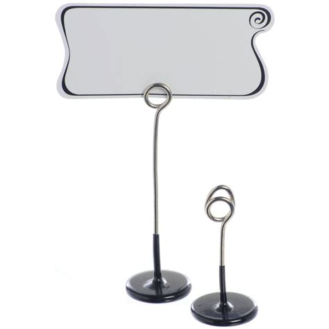 expressly hubert black vinyl coated weighted base tabletop sign holder
