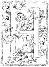 Alphabet Coloring Pages Fairies Fairy Flower Kids Fun Hadas Para Fee Blank Feeen Alfabet Visit Find Printable sketch template
