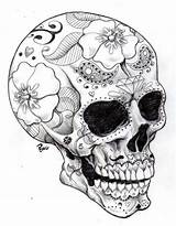 Skull Adra sketch template