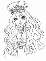 Ever After High Coloring Pages Lizzie Hearts Fun Kids 1200px Xcolorings sketch template