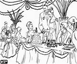 Bruid Bruidegom Bruidstaart Noiva Noivo Novios Nupcial Pintar Bruiloften Casamentos Cortan Tarta Oncoloring Kleurplaatkleurplaten sketch template