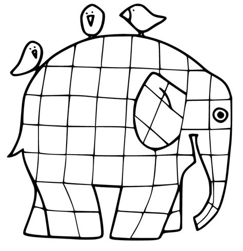 elmer  elephant coloring pages  printable coloring pages  kids