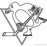 Penguins Pittsburgh Oilers Edmonton Coloringpages101 sketch template