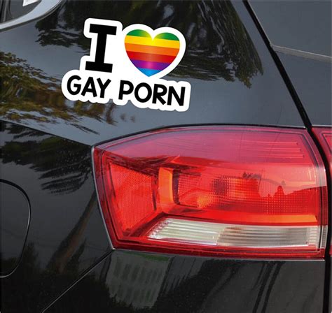 Funny Creative I Love Gay Porn Car Sticker Decal For Skoda Yeti Octavia