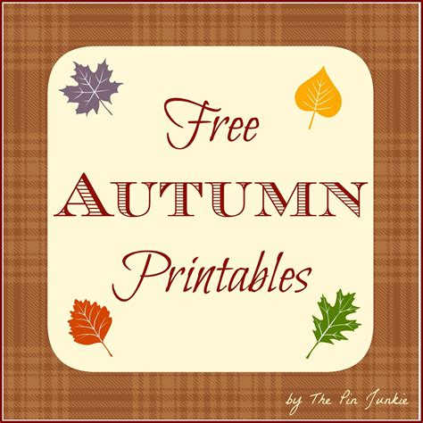 autumn printables  printable
