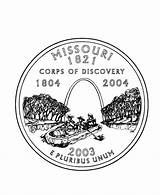 Missouri Quarter Coloring State Pages Usa Quarters States Printables Back Symbols Go Print Next Choose Board Mo sketch template