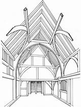 House Drawing Medieval Longhouse Getdrawings Paintingvalley Open sketch template
