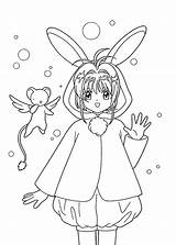 Sakura Coloring Pages Anime Card Cardcaptor Drawing Captors Printable Color Kids Bestcoloringpagesforkids Ears Cute Print Getdrawings Sailor Moon Bunny Girls sketch template