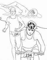 Coloring Running Pages People Triathalon Designlooter 1275 59kb Getcolorings sketch template