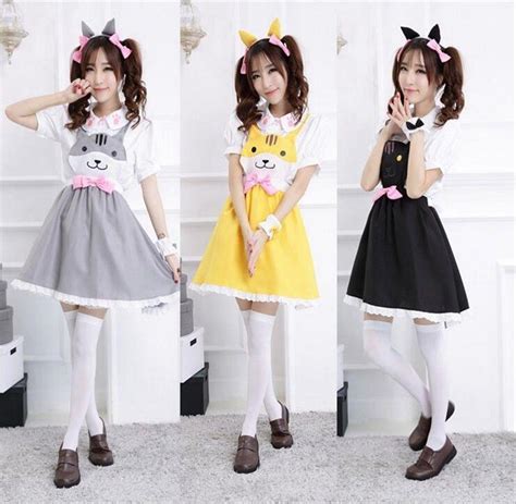 Neko Atsume Dress Anime Cat Backyard Cosplay Costume Lovely Girls Cat