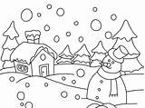 Snowfall sketch template