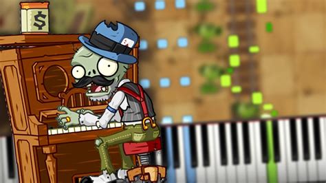 plants  zombies  pianist zombie theme song piano cover tutorial