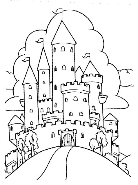 castle  princess coloring pages princess   castle coloring