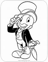 Cricket Jiminy Coloring Pages Pinocchio Disney Drawings Disneyclips Printable Clipart Template Clip Visit Bing sketch template