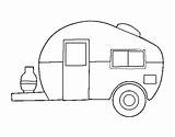Camper Caravana Caravane Colorare Coloring Acolore Dibuix Coloritou Disegni Dibuixos Coloringcrew sketch template