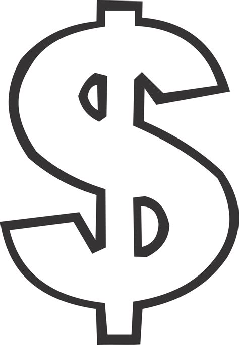dollar sign sheet coloring pages