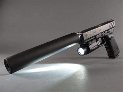 glock  gen mm  aac evo sound suppressor  insight wx  weapons light weapons guns