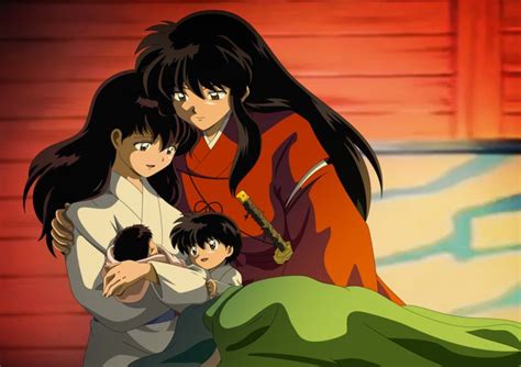 the moment when under the night of the new moon the half demon inuyasha s hair darkens