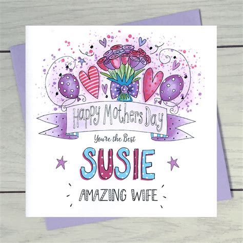 wife mothers day card  claire sowden design notonthehighstreetcom