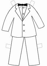 Doll Paper Templates Coloring Template Suit Clothes Dolls Dress Project Printable Kids Sut Boy Suits Pages Man Patterns Insightbb Preschool sketch template