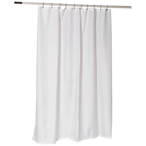 Nylon Fabric Shower Curtain Liner W Reinforced Header And Metal