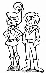 Jetsons Coloring Judy Elroy Teen Pages Wecoloringpage Cartoon sketch template
