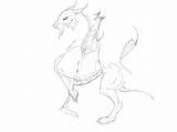 Wyrm Lineart sketch template