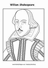 Shakespeare William Colouring Pages Coloring Kids Activityvillage Activities Printables Sheets Portrait Activity Word Search Adult Week Famous sketch template